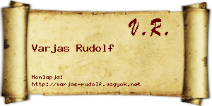 Varjas Rudolf névjegykártya